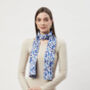Honesty Print Long Double Sided Silk Scarf, thumbnail 8 of 12