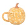 Personalised Groovy Floral Pumpkin Mug, thumbnail 3 of 3