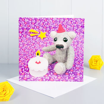 Happy Birthday Teddy Bear Greeting Card, 2 of 2