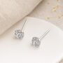 Sterling Silver Clear Cz Micro Stud Earrings – 4mm, thumbnail 5 of 12