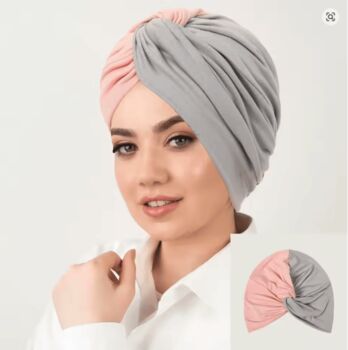 Chemo Headwear Pre Tied Headscarves Cancer Turban Headwrap Duo Colours, 3 of 10