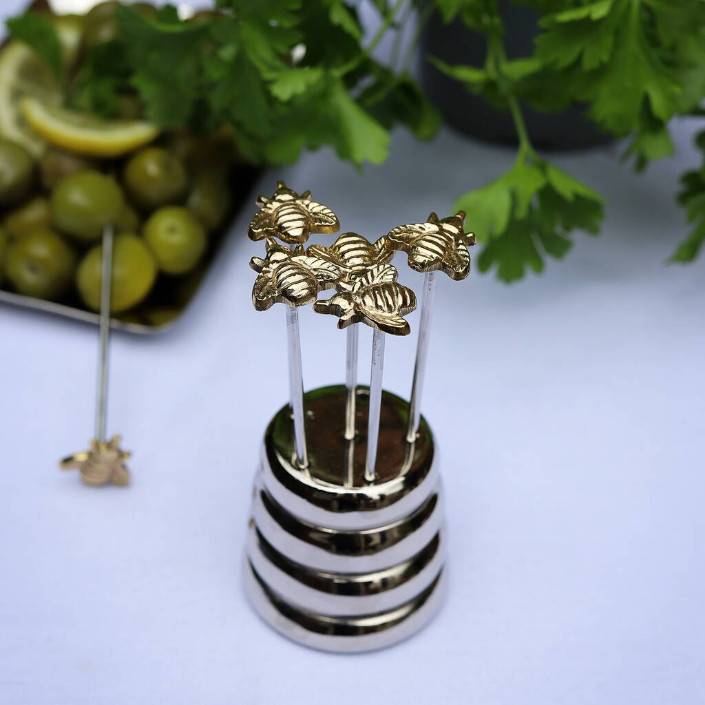 Set Of Honey Bee Picks With Holder, 1 of 1