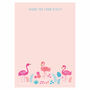 Personalised Flamingo Pattern Thank You Cards, thumbnail 2 of 4