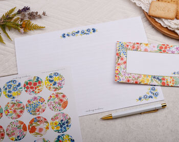 A4 Origami Writing Paper That Folds Into An Envelope With Bold Floral Design, 4 of 5