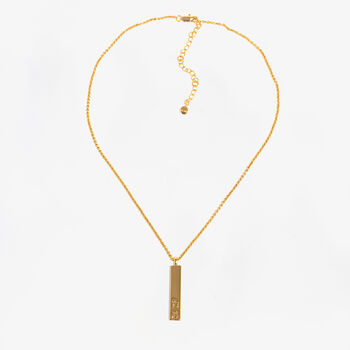 Kin 18 K Gold Plated Uchi And Soto Engraved Pendant, 3 of 5