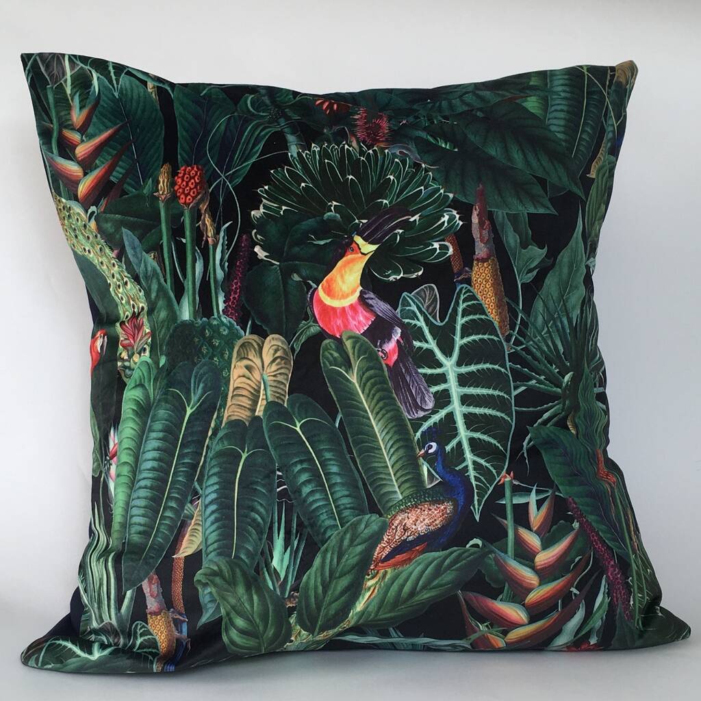 Velvet Rainforest Cushion Cover, 1 of 5