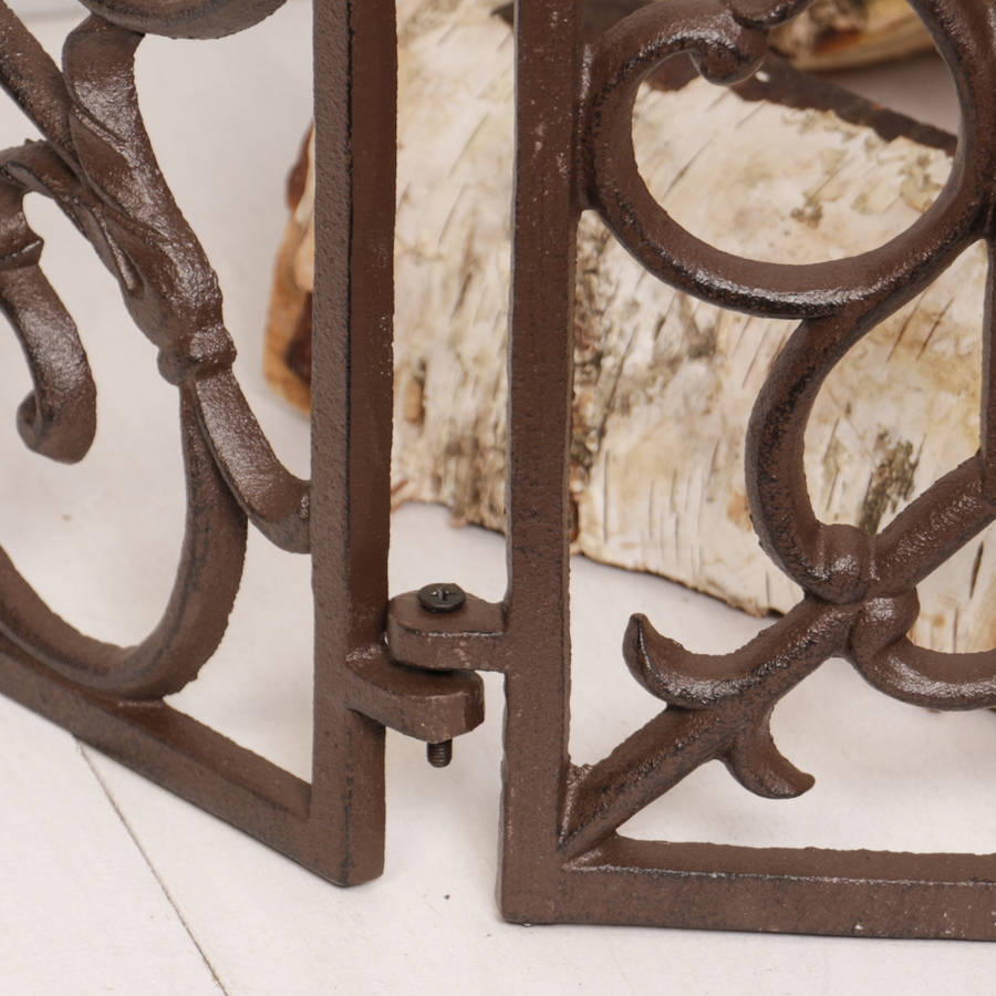 ornate antique style cast iron fire screen by dibor