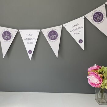 Personalised Queen's Platinum Jubilee Party Bunting, 5 of 5