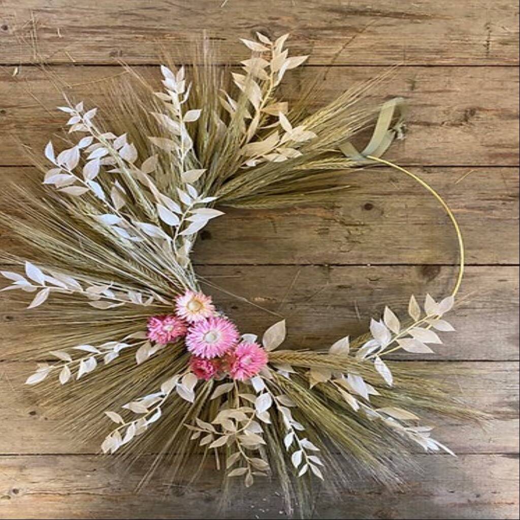 Barley And Ruscus Wreath, 1 of 5