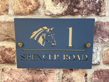 Personalised Horse Head Design House Acrylic Number Sign, 5 of 6