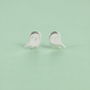 Casper Ghost Stud Earrings In Sterling Silver, thumbnail 1 of 2