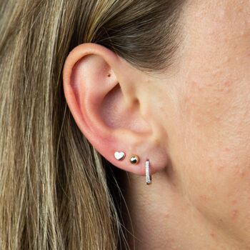 9ct Yellow Gold Polished Heart Micro Stud Earrings – 4mm, 4 of 7