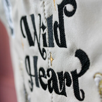 African Safari Wild Heart Bride Leather Jacket, 8 of 10