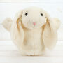 Cream Bunny Bag With Matching Hand Puppet, thumbnail 1 of 5