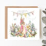 Personalised Easter Card Pink Easter Scene, thumbnail 4 of 4