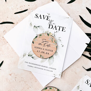 Botanical Save The Dates Magnet Wedding Cards, 10 of 10