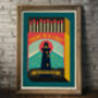 Lighthouse Matchbox Art Print Poster, Retro Matchbox Poster, thumbnail 1 of 4