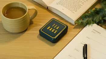 Tea Bag Travel Pocket Tin Tea Lover Gift Storage Box | Teabags Red, 6 of 11