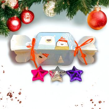 Luxury Chocolate Christmas Cracker Full Of Stars, 4 of 4