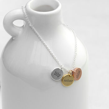 Personalised My Family Discs Necklace, 3 of 7