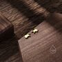 Extra Tiny Badger Stud Earrings In Sterling Silver, thumbnail 5 of 12