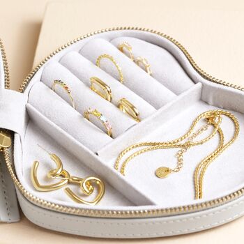 Personalised Name Heart Travel Jewellery Case, 4 of 7