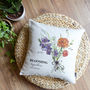 Birth Month Flower Couple Cushion, thumbnail 3 of 8