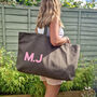 Custom Text Oversized Canvas Tote Bag, thumbnail 10 of 12