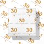 Personalised 30th Birthday Gold Style Wrapping Paper, thumbnail 1 of 2