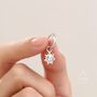Sun And Moon Face Hoop Earrings In Sterling Silver, thumbnail 2 of 12
