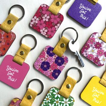 Personalised March Birth Flower Keyring, 3 of 3
