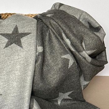 Cashmere Blend Star Scarf In Grey, 2 of 3