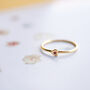 Personalised Birthstone Simple Love Heart Stacking Ring, thumbnail 7 of 9