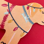 'Labrador Puppy In Christmas Lights' Christmas Card, thumbnail 2 of 2