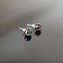 Pink Sparkly Fused Glass Sterling Silver Stud Earrings, thumbnail 4 of 10