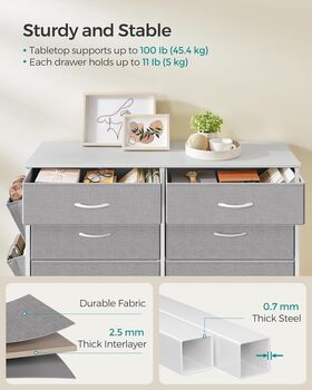 Chest Of Drawers Bedroom Storage Organiser Unit, 8 of 12