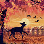 Whippet In An Autumn Park. Limited Edition Dog Print, thumbnail 6 of 9