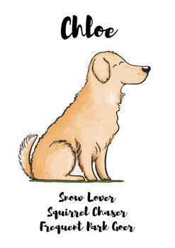 Golden Retriever Personalised Dog Personality Print, 3 of 3