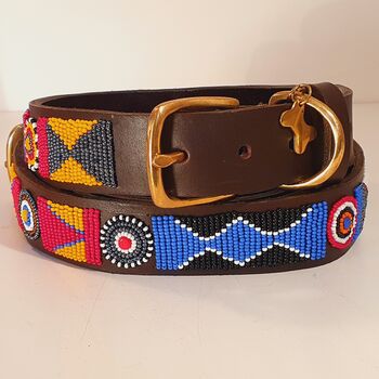 Leather And Beaded Dog Collar, 10 of 12