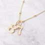 18ct Gold Plated Number Pendant Charm Necklace, thumbnail 4 of 7