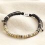 Personalised Men's Stainless Steel Shell Beaded Cord Bracelet, thumbnail 1 of 4