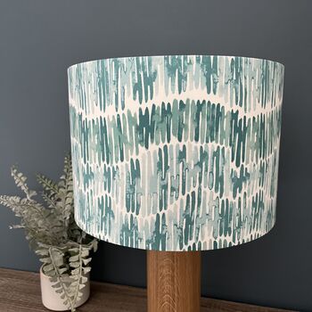 Tidal Mineral Seafoam Blue/Green Drum Lampshades, 2 of 9