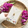 April Daisy Birth Flower Necklace Card, thumbnail 1 of 4