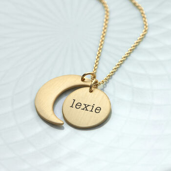 Personalised Gold Plated Moon And Sun Necklace, 4 of 7