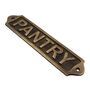 Solid Brass Pantry Plaque With Antique Finish, thumbnail 3 of 5