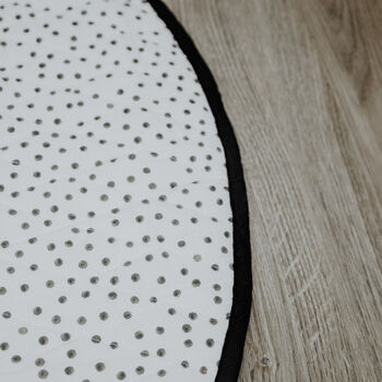 Black Spot Quilted Play Mat, 2 of 3