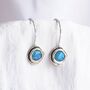 Handmade Sterling Silver Opal Drop Earrings, thumbnail 1 of 8