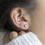 Diamante Cubic Zirconia Stud Earrings, thumbnail 2 of 11