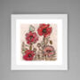 'Poppies And Butterfly' Print, thumbnail 2 of 3