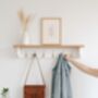 White Coat Rack With Shelf And Hooks, thumbnail 2 of 12